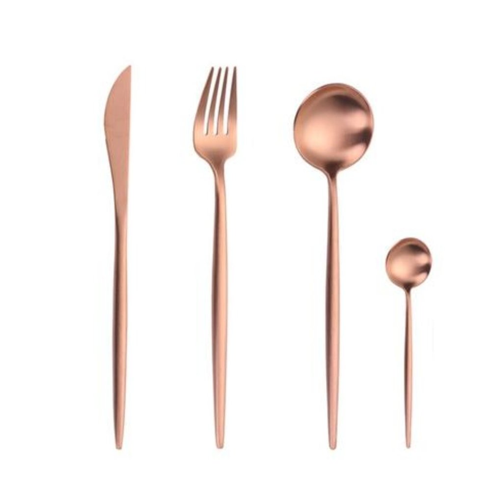 Modern Flatware (Rose Gold Finish)